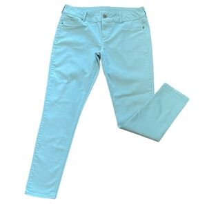 MAURICES WOMENS LIGHT TEAL  STRETCHY JEGGINGS SIZE LARGE
